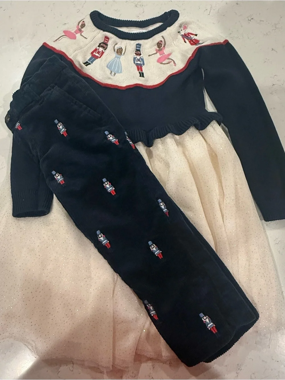Gymboree x NYC ballet Navy Corduroy Pants with Nutcracker Embroidery
